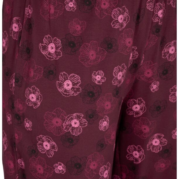 Zizzi Pantaloni de pijama 'MDANA'  roz / roșu burgundy / negru preţ