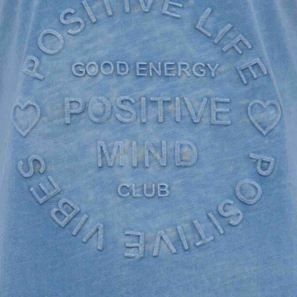 Zwillingsherz Tricou 'Positive Mind'  albastru denim