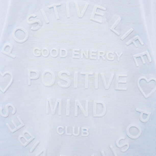 Zwillingsherz Tricou 'Positive Mind'  albastru pastel preţ