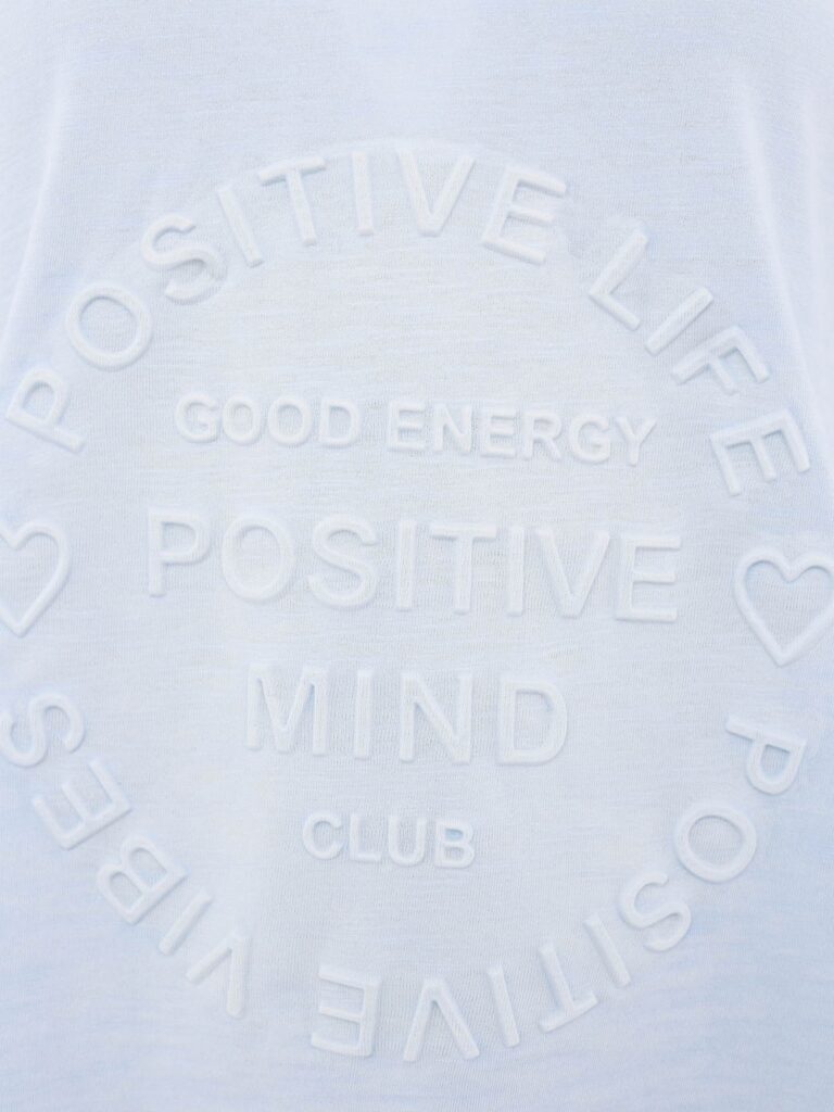 Zwillingsherz Tricou 'Positive Mind'  albastru pastel preţ