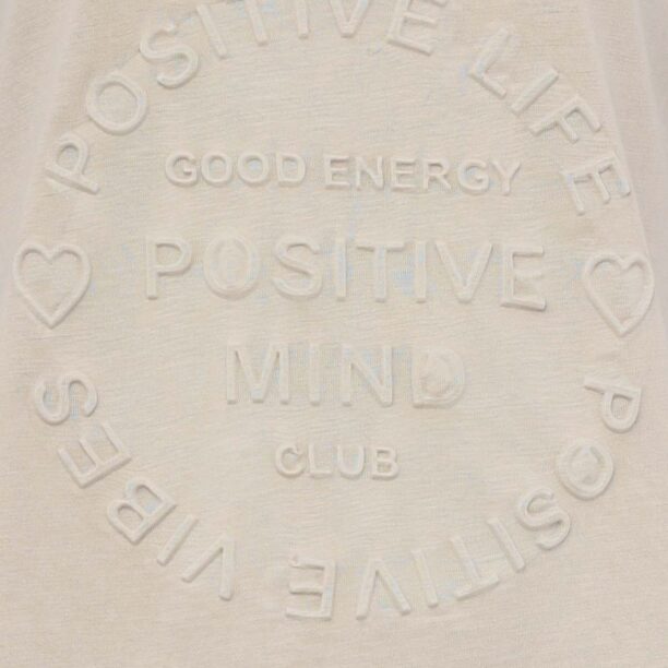 Zwillingsherz Tricou 'Positive Mind'  bej preţ