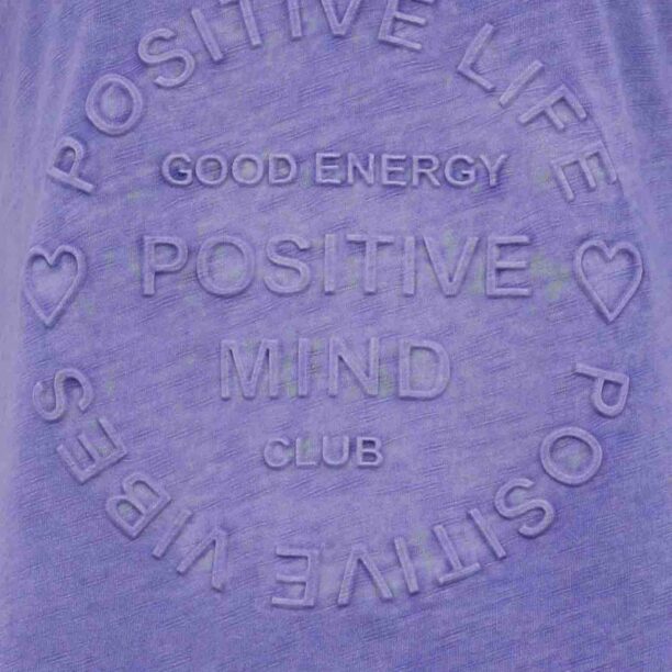 Zwillingsherz Tricou 'Positive Mind'  lila