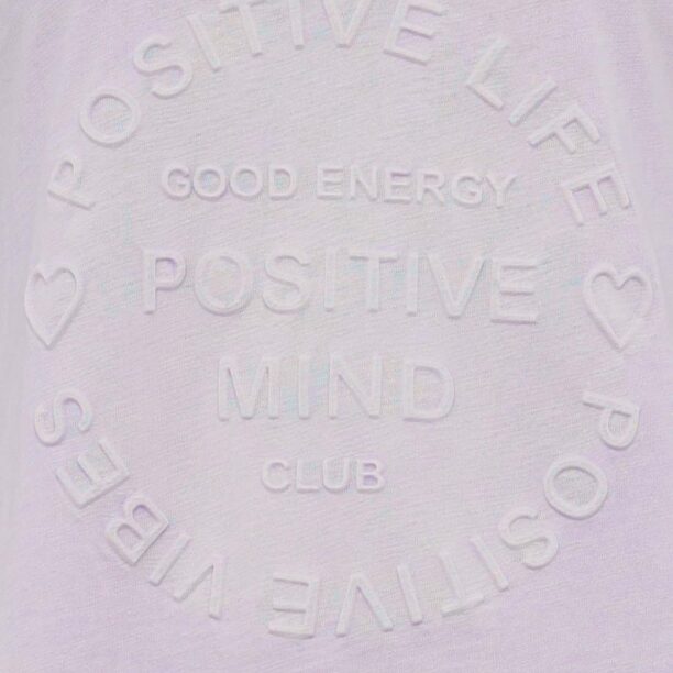 Zwillingsherz Tricou 'Positive Mind'  mov liliachiu preţ