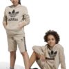 adidas Originals bluza copii TREFOIL culoarea bej