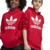 adidas Originals bluza copii TREFOIL culoarea rosu