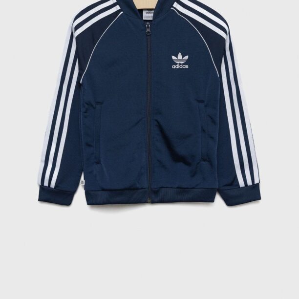 adidas Originals bluza copii culoarea albastru marin