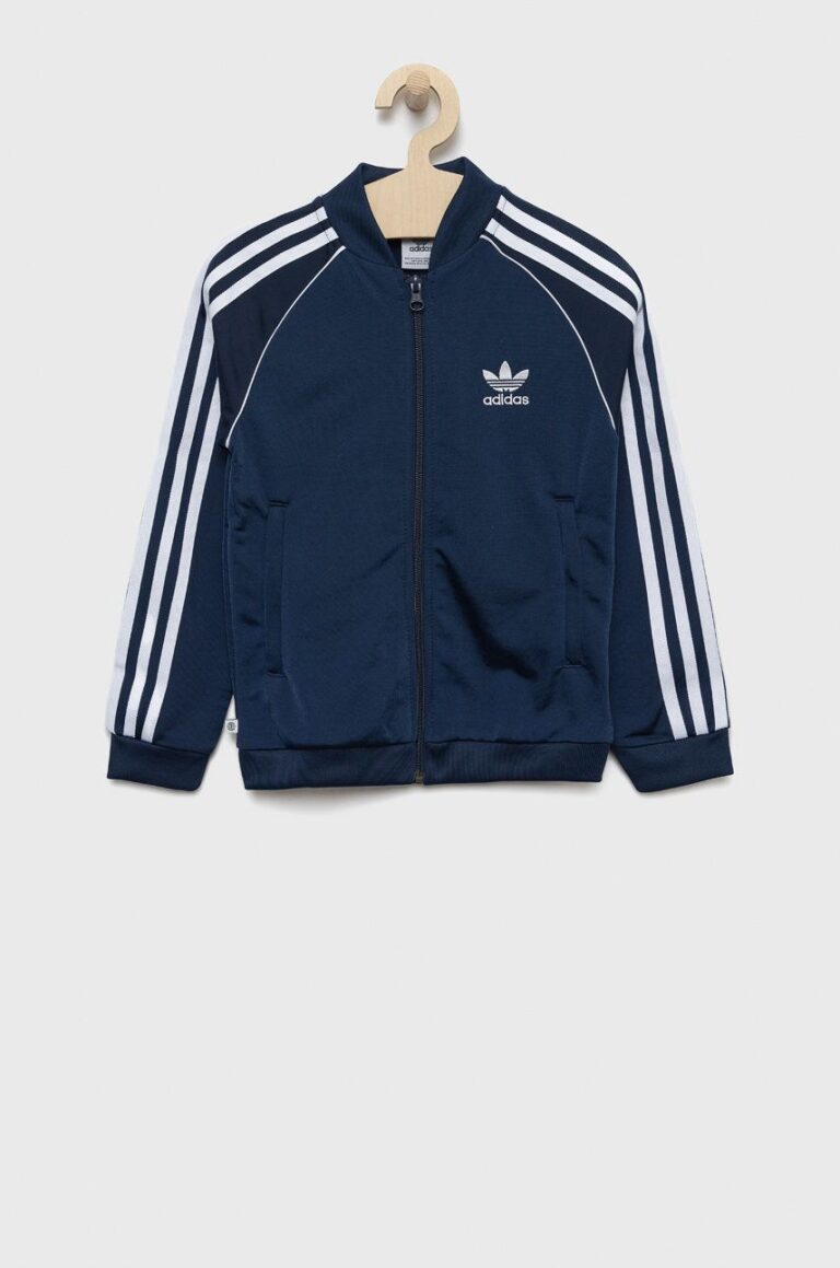 adidas Originals bluza copii culoarea albastru marin