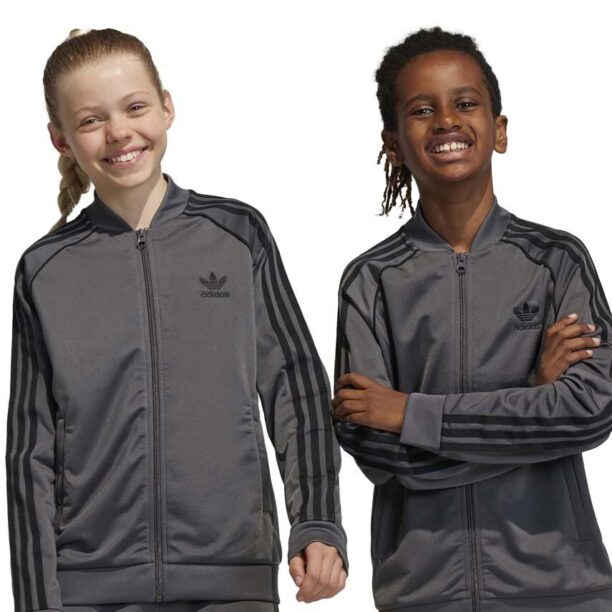 adidas Originals bluza copii culoarea gri