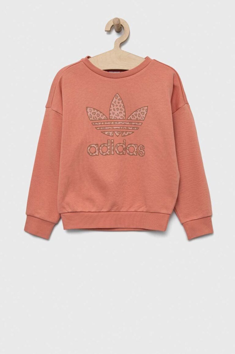 adidas Originals bluza copii culoarea portocaliu