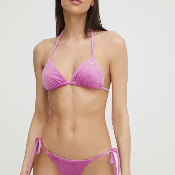 adidas Originals costum de baie din două piese culoarea violet