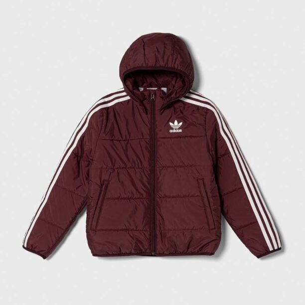 adidas Originals geaca copii culoarea bordo