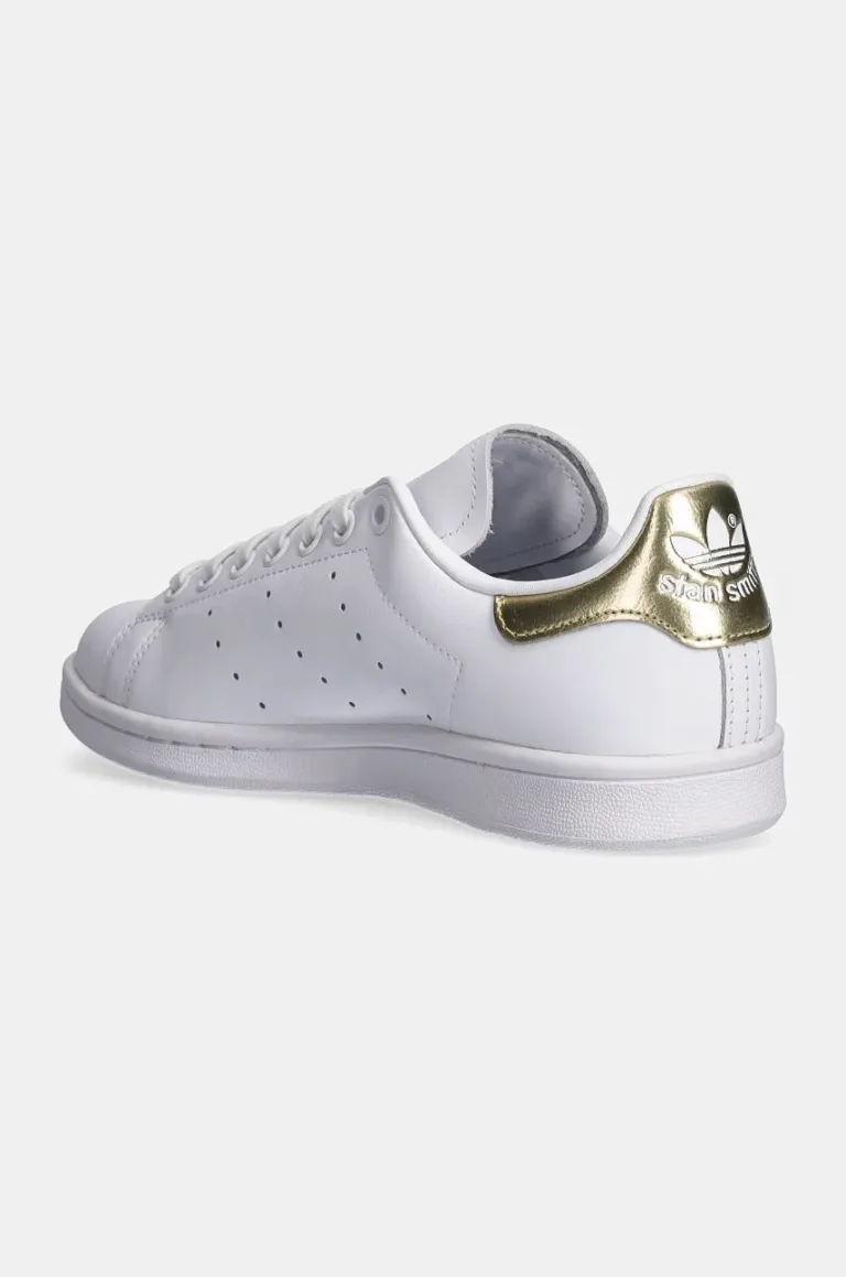 adidas Originals ghete de piele Stan Smith EE8836 EE8836-WHT/WHT/GO preţ