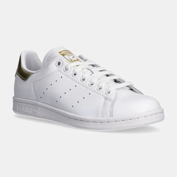 adidas Originals ghete de piele Stan Smith EE8836 EE8836-WHT/WHT/GO