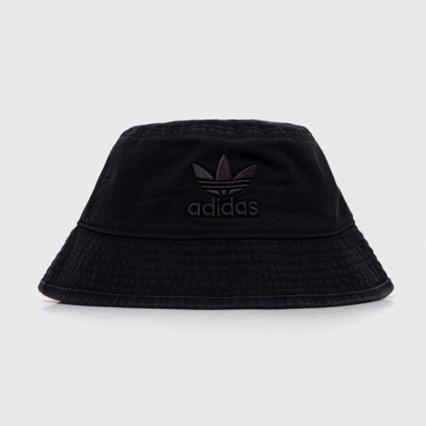 adidas Originals palarie din bumbac culoarea negru