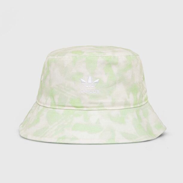 adidas Originals palarie din bumbac culoarea verde