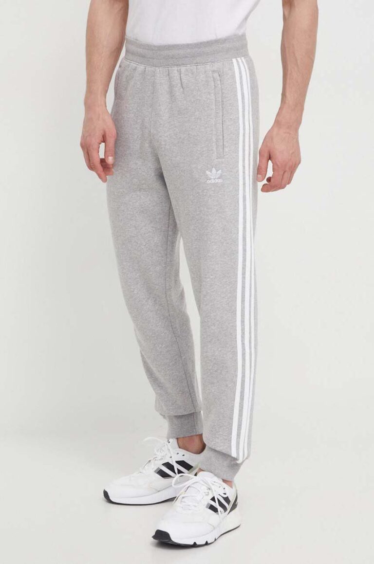 adidas Originals pantaloni de trening 3-Stripes Pant culoarea gri