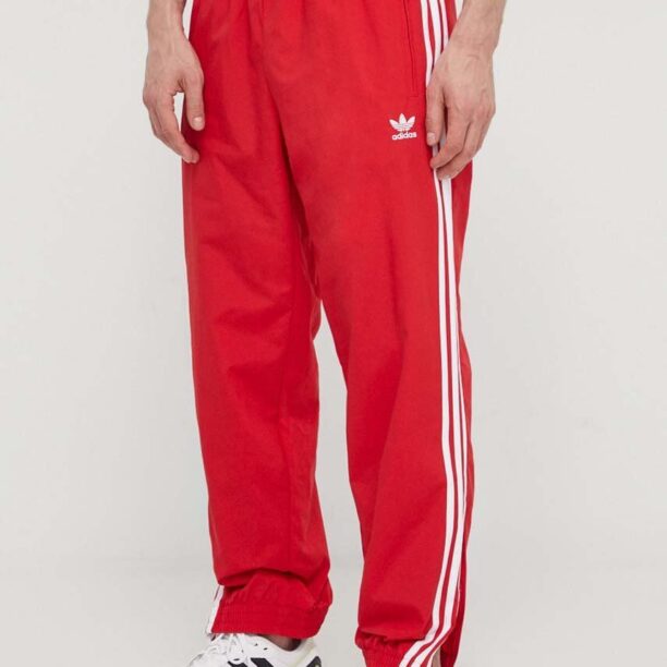 adidas Originals pantaloni de trening Adicolor Woven Firebird Track top culoarea roșu