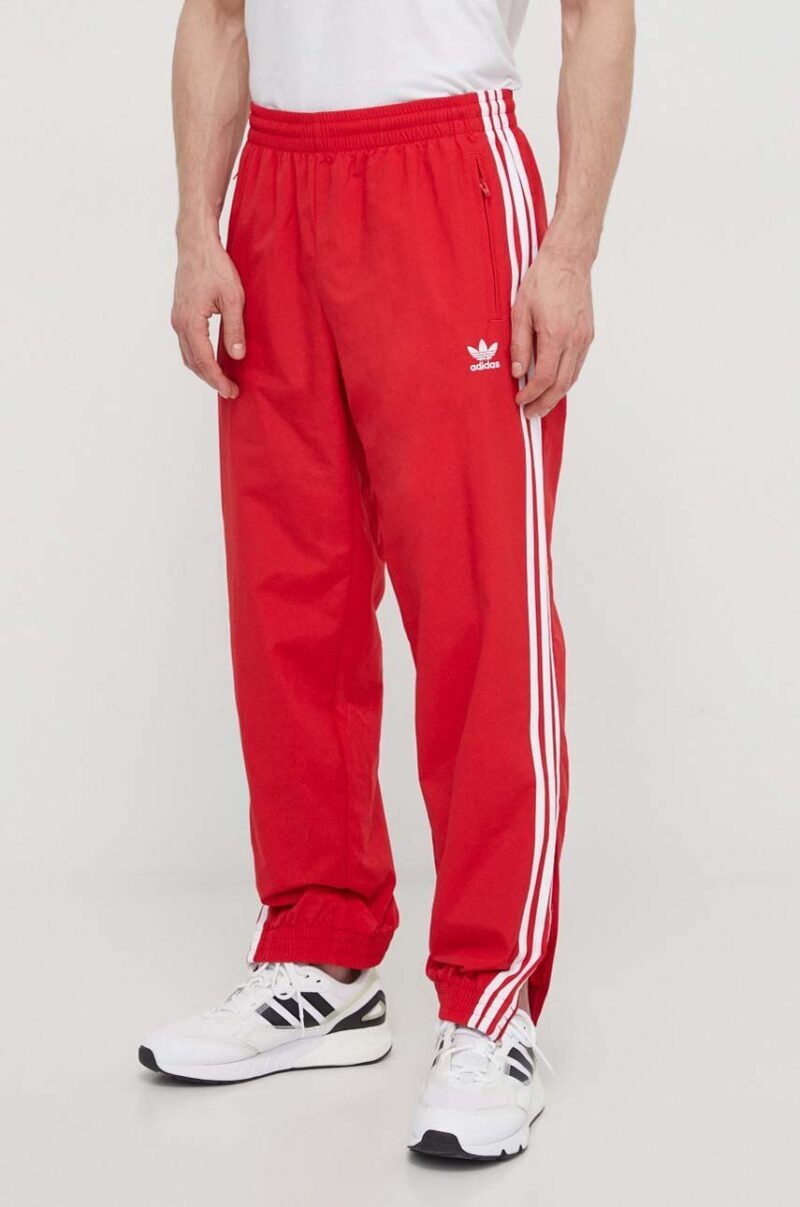 adidas Originals pantaloni de trening Adicolor Woven Firebird Track top culoarea roșu