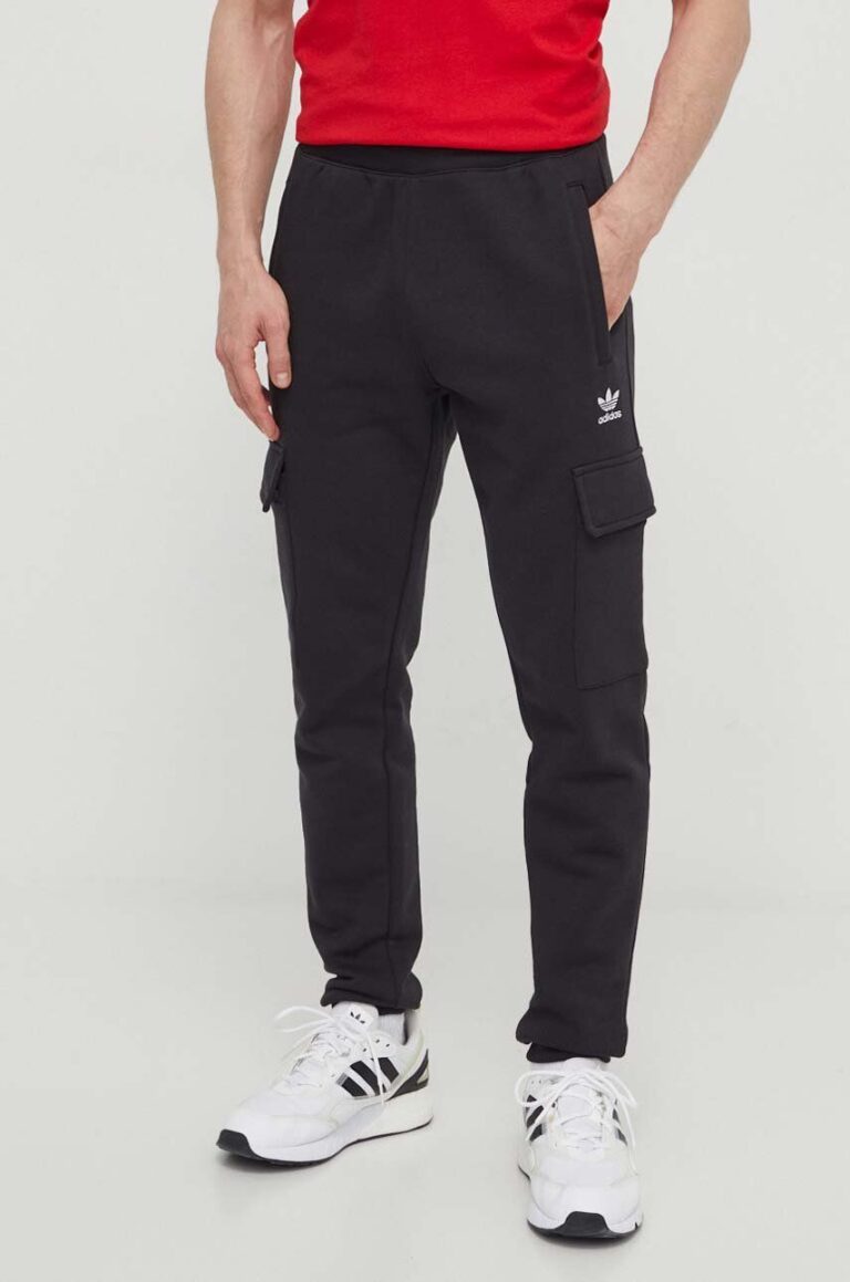 adidas Originals pantaloni de trening Trefoil Essentials Cargo Pants culoarea negru