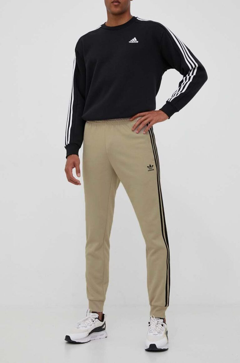 adidas Originals pantaloni de trening culoarea bej