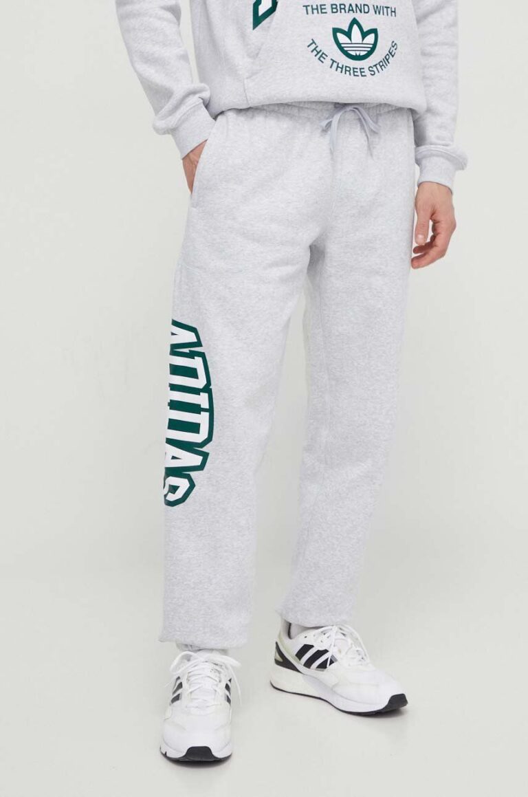 adidas Originals pantaloni de trening culoarea gri