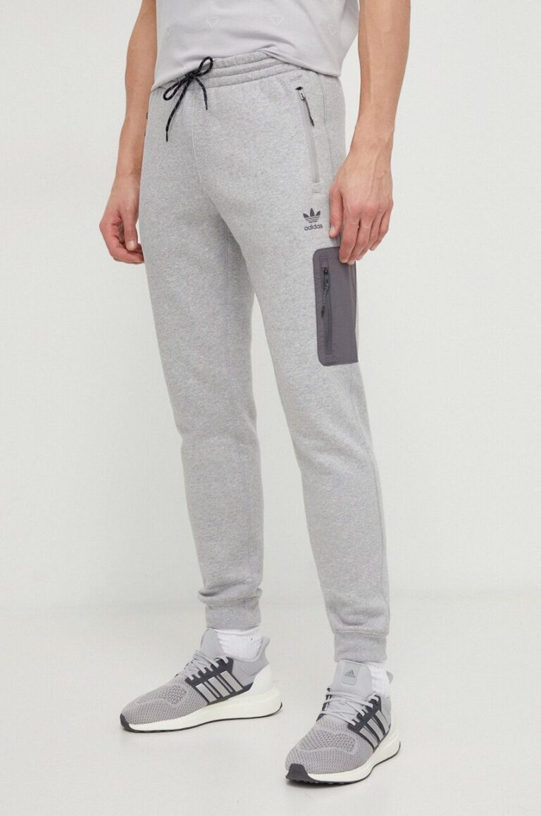 adidas Originals pantaloni de trening culoarea gri