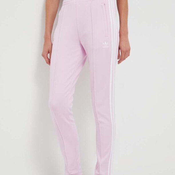 adidas Originals pantaloni de trening culoarea roz