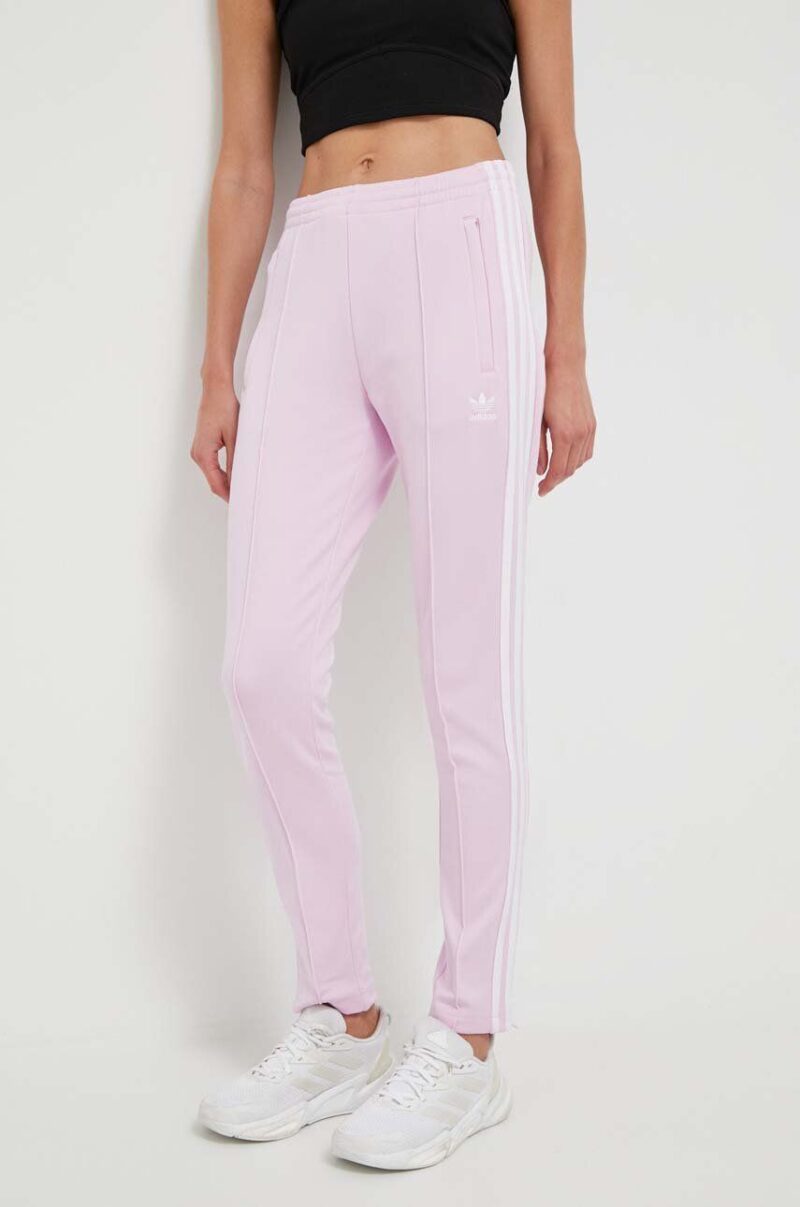 adidas Originals pantaloni de trening culoarea roz