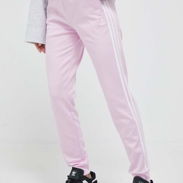 adidas Originals pantaloni de trening culoarea roz