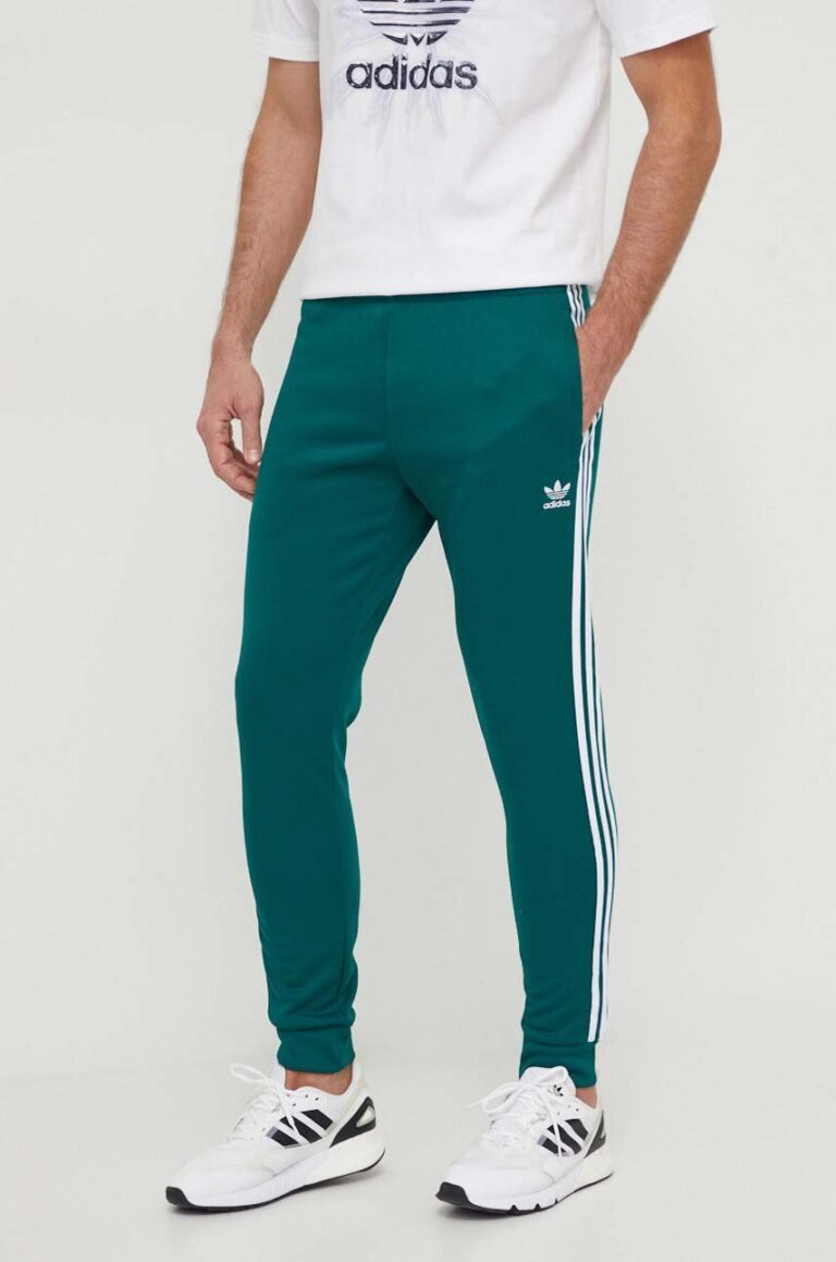 adidas Originals pantaloni de trening culoarea verde