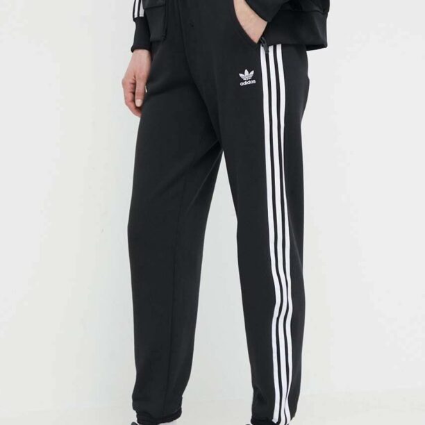 adidas Originals pantaloni de trening din bumbac culoarea negru