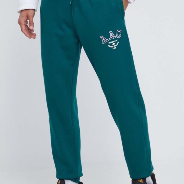 adidas Originals pantaloni de trening din bumbac culoarea verde