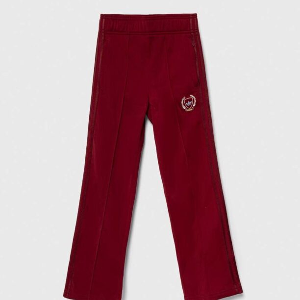 adidas Originals pantaloni de trening pentru copii culoarea bordo