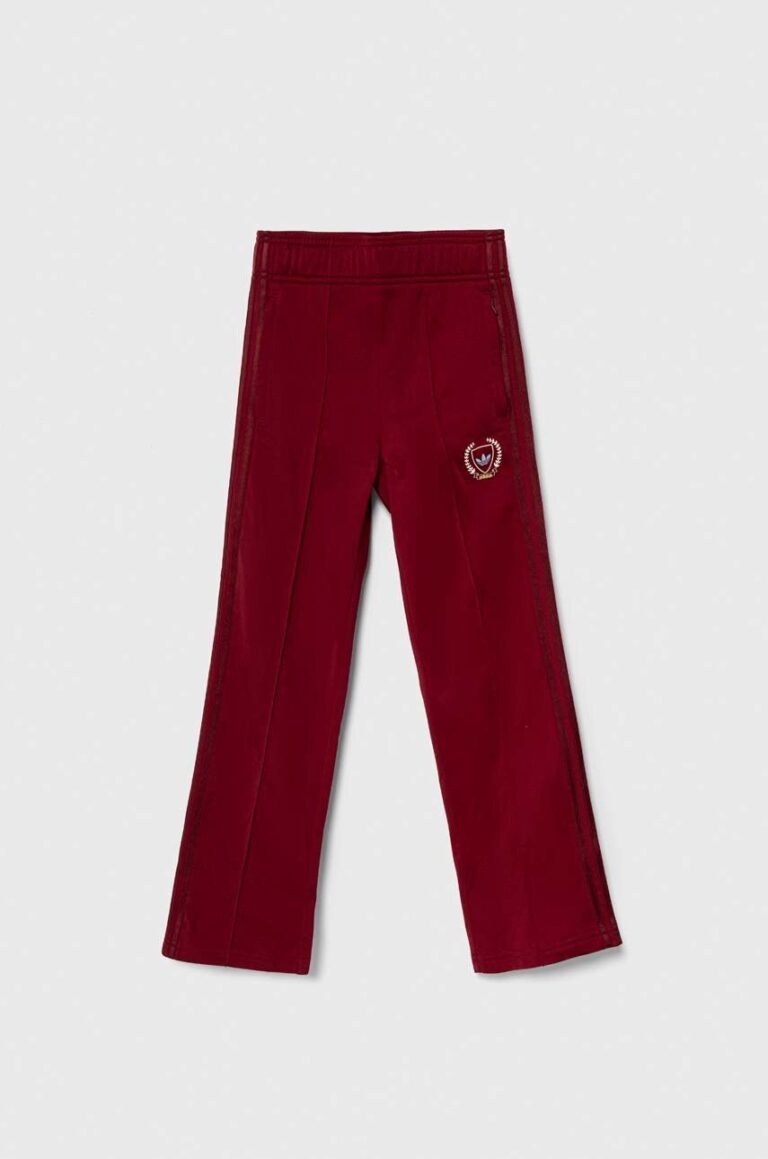 adidas Originals pantaloni de trening pentru copii culoarea bordo