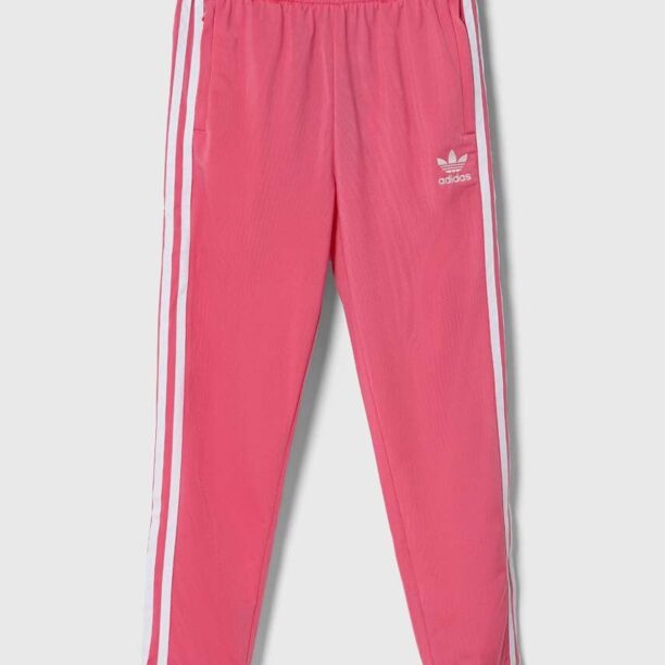 adidas Originals pantaloni de trening pentru copii culoarea roz