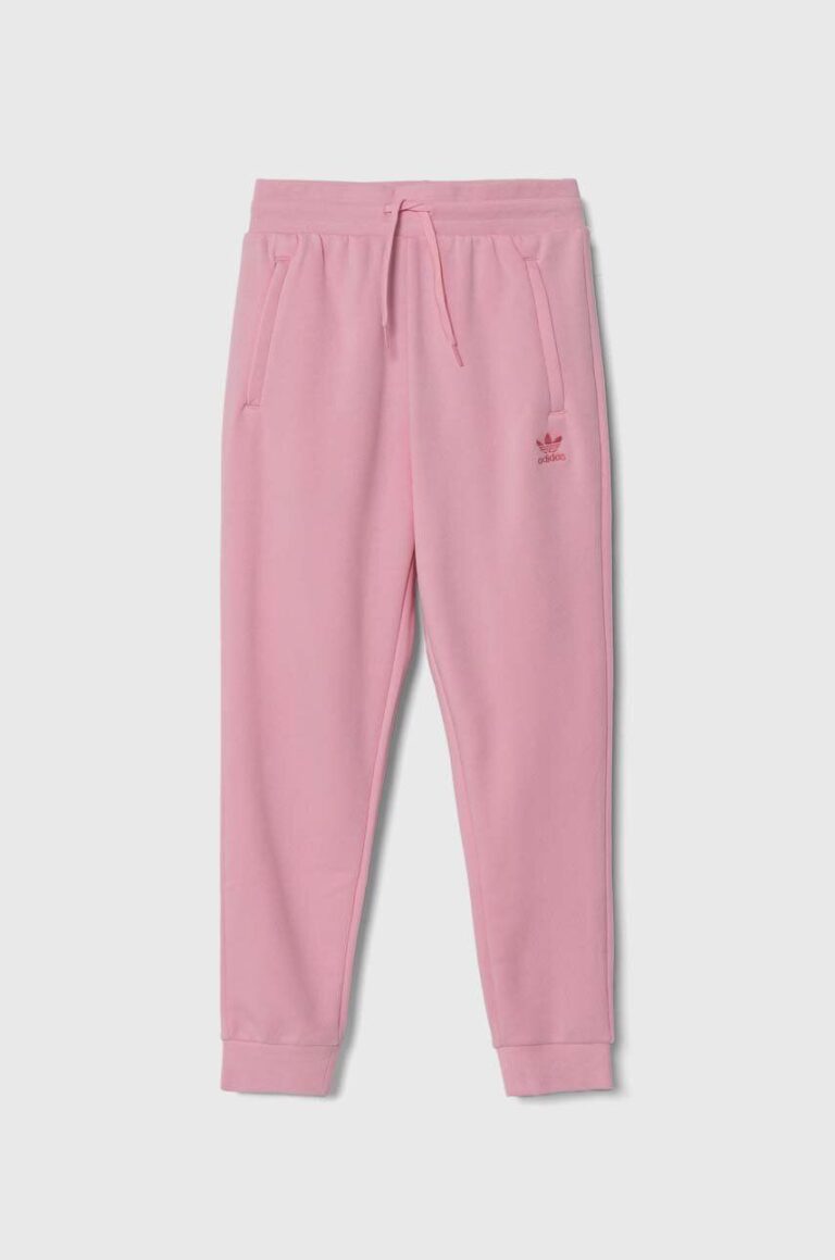 adidas Originals pantaloni de trening pentru copii culoarea roz