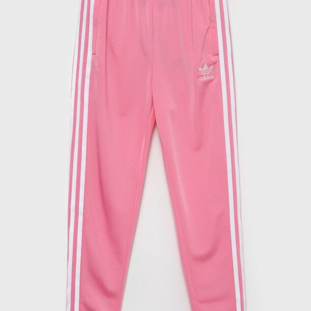 adidas Originals pantaloni de trening pentru copii culoarea roz