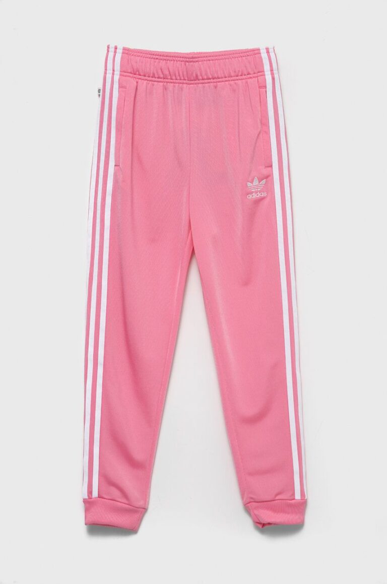 adidas Originals pantaloni de trening pentru copii culoarea roz