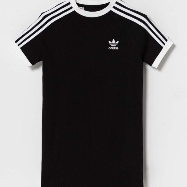 adidas Originals rochie din bumbac pentru copii culoarea negru