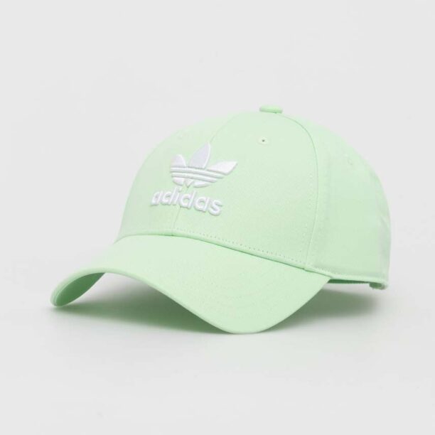 adidas Originals șapcă de baseball din bumbac culoarea verde