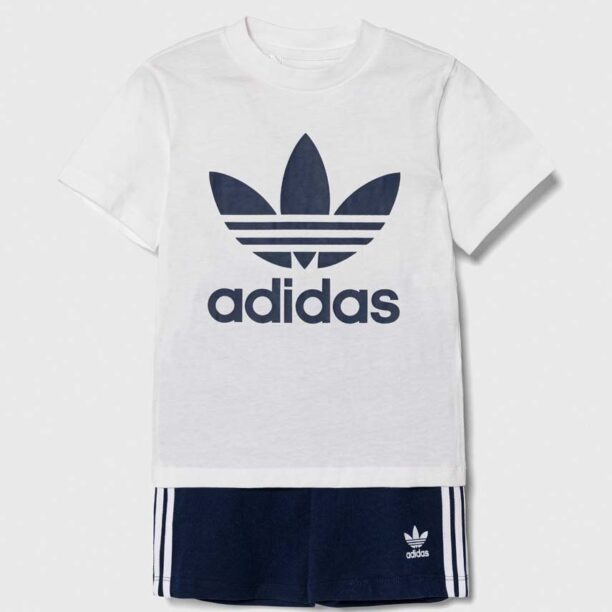 adidas Originals set de bumbac pentru bebelusi culoarea alb