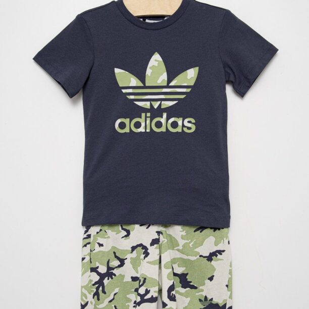 adidas Originals set de bumbac pentru copii HE6928 culoarea albastru marin