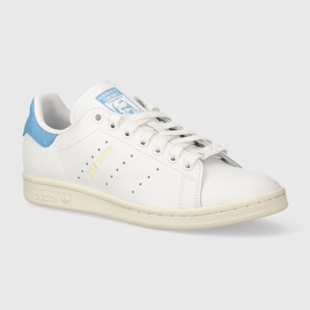 adidas Originals sneakers din piele Stan Smith W culoarea alb