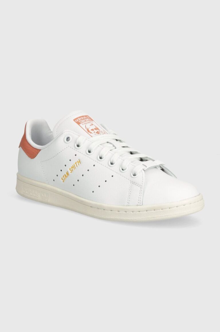 adidas Originals sneakers din piele Stan Smith W culoarea alb