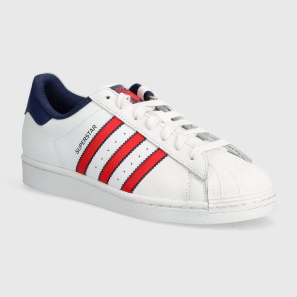 adidas Originals sneakers din piele culoarea alb