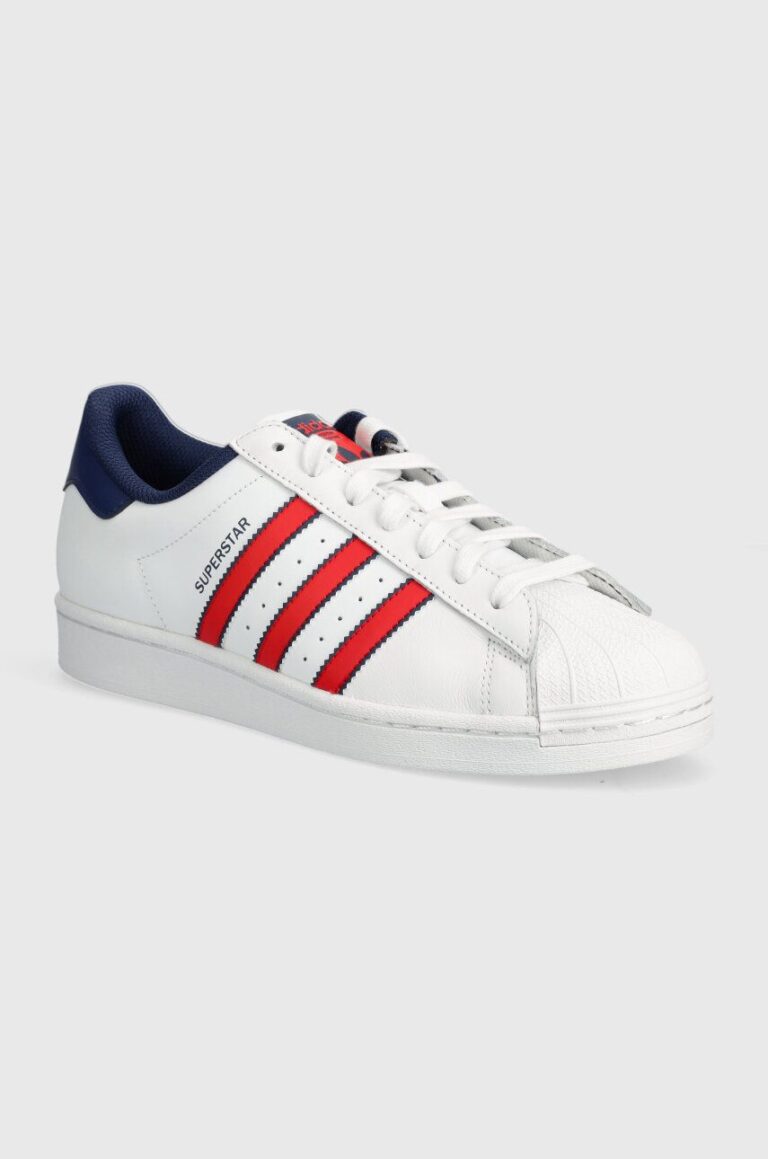 adidas Originals sneakers din piele culoarea alb