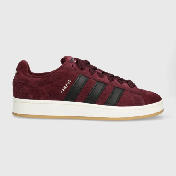 adidas Originals sneakers din piele întoarsă Campus 00s culoarea bordo