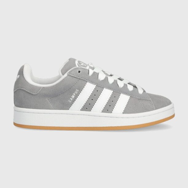 adidas Originals sneakers din piele întoarsă Campus 00s culoarea gri HQ6507