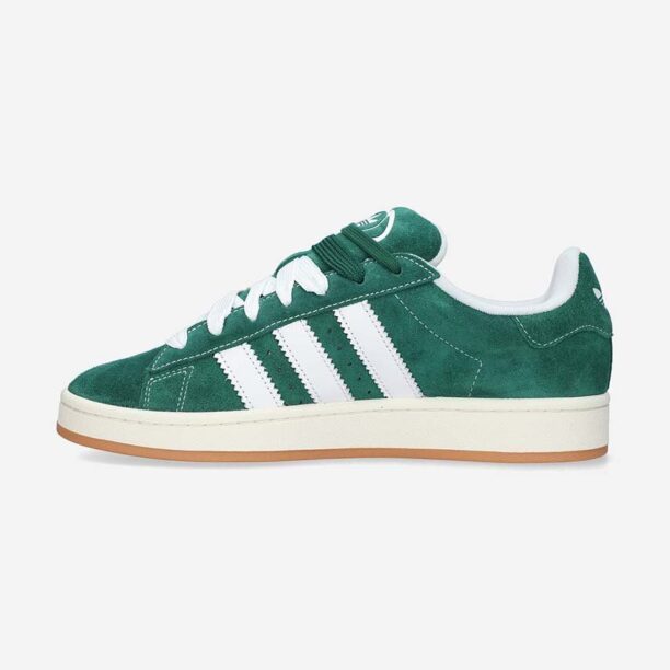 adidas Originals sneakers din piele întoarsă Campus 00s culoarea verde H03472 preţ