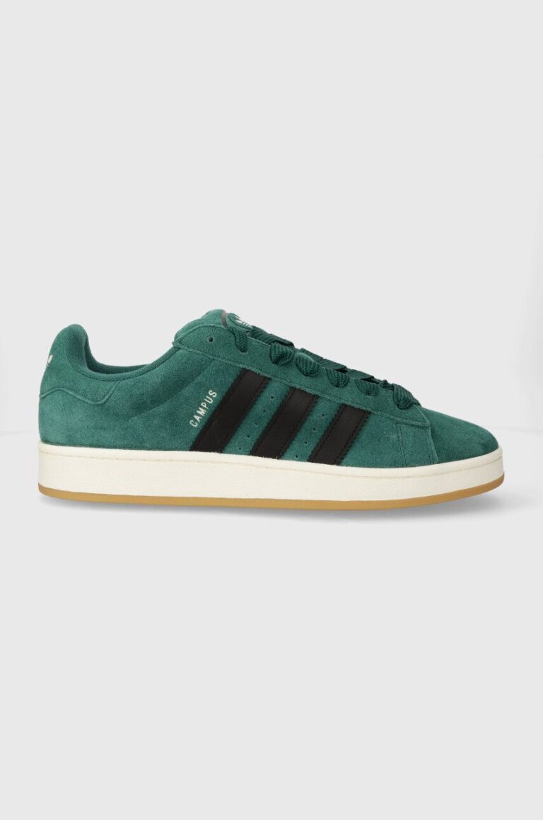 adidas Originals sneakers din piele întoarsă Campus 00s culoarea verde